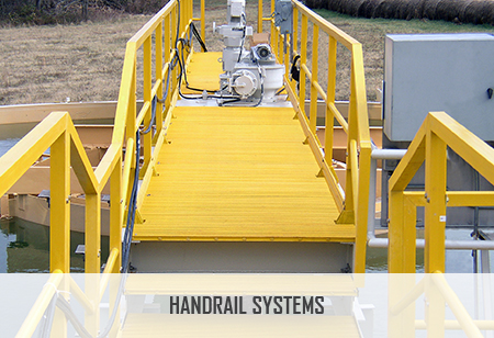 Handrail System in safety yellow